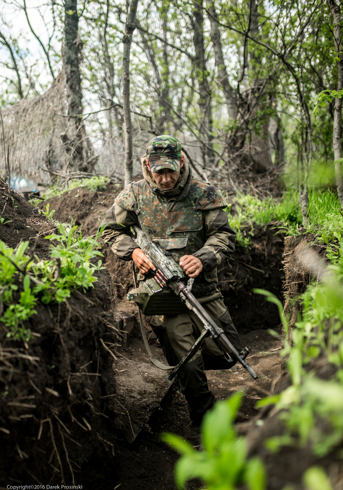 Alarm na pozycjach wojsk ukraińskich w okolicach wsi Nowosiliewka, na północ od Mariupola/fot. Darek Prosiński